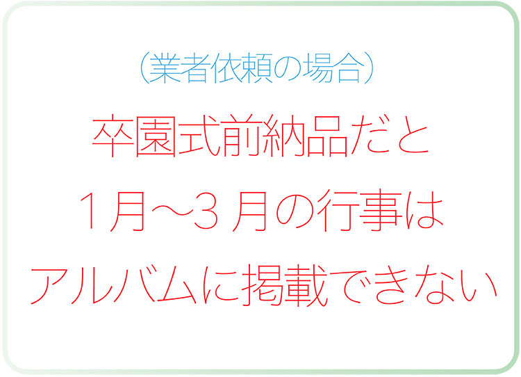 業者で原稿制作の場合、年内の行事までしか掲載できない