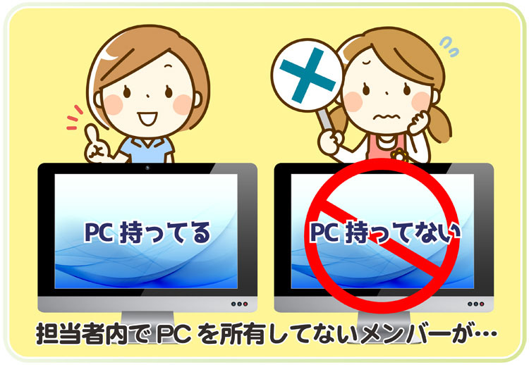 パソコン所有の卒園アルバム係と非保持者