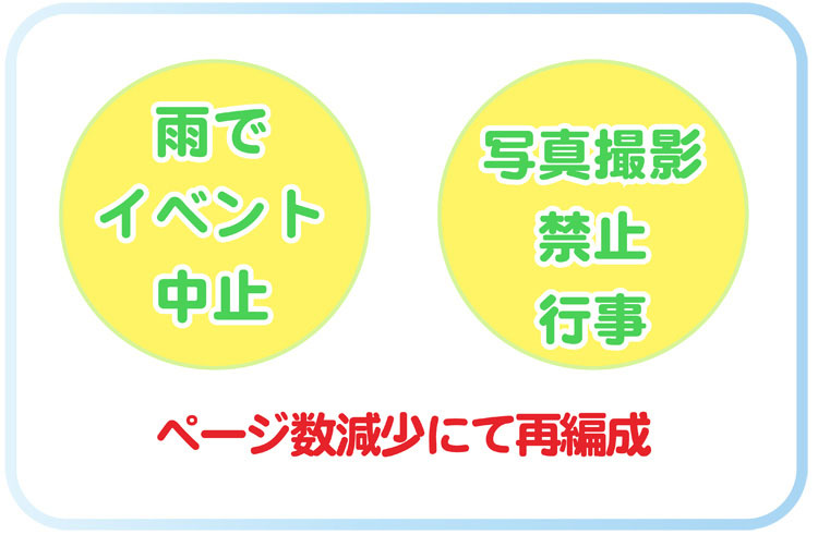 行事中止によりページ数縮小