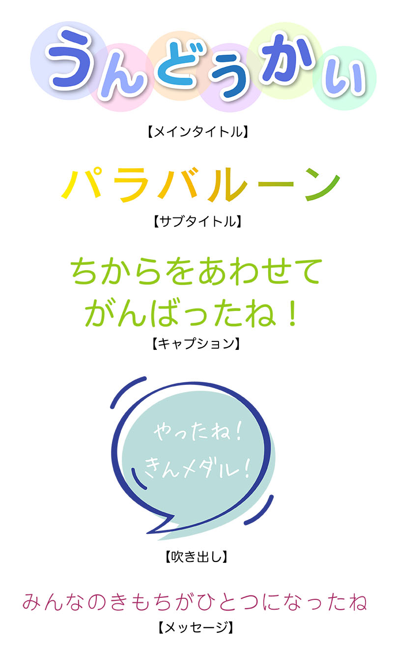 カテゴリーに合わせて文字の太さを調整