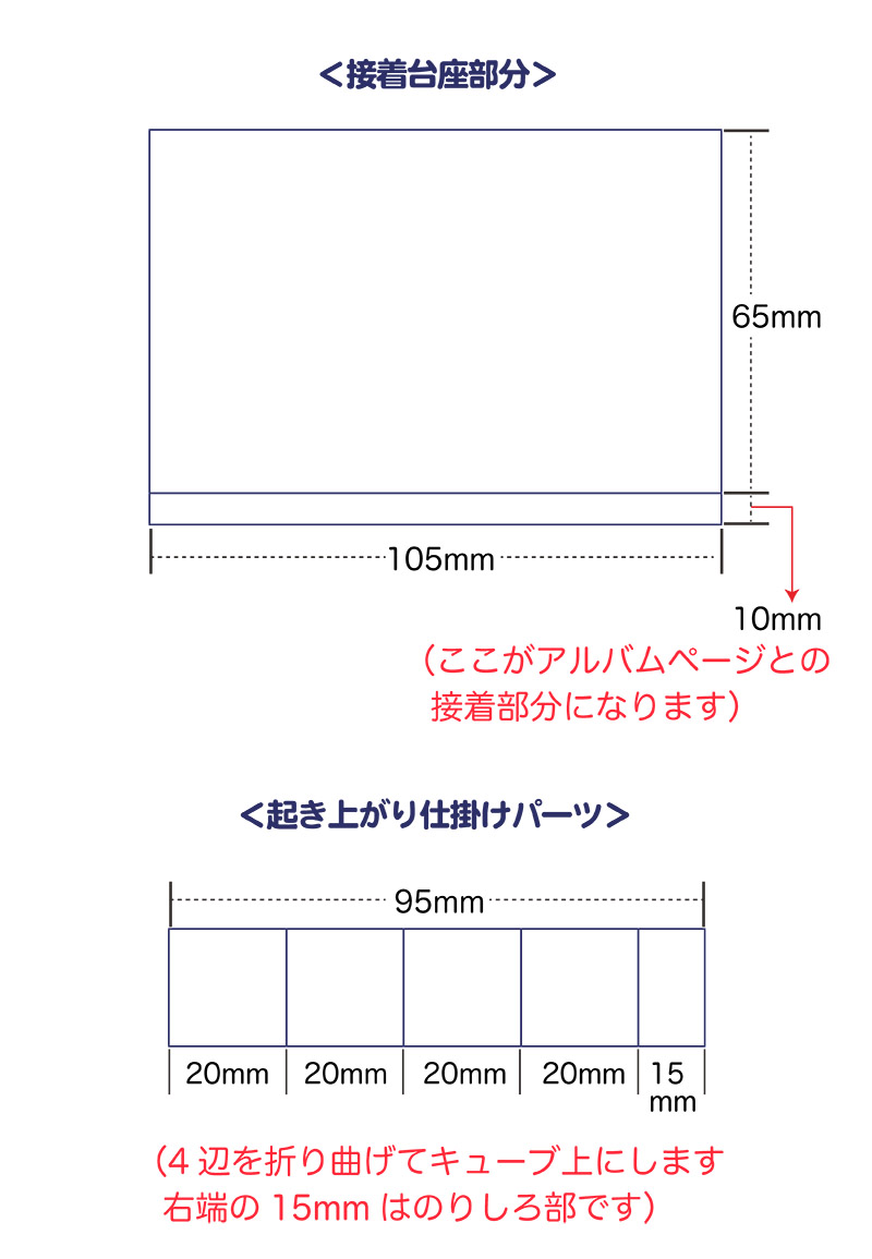 仕掛け台座とパーツの寸法計画