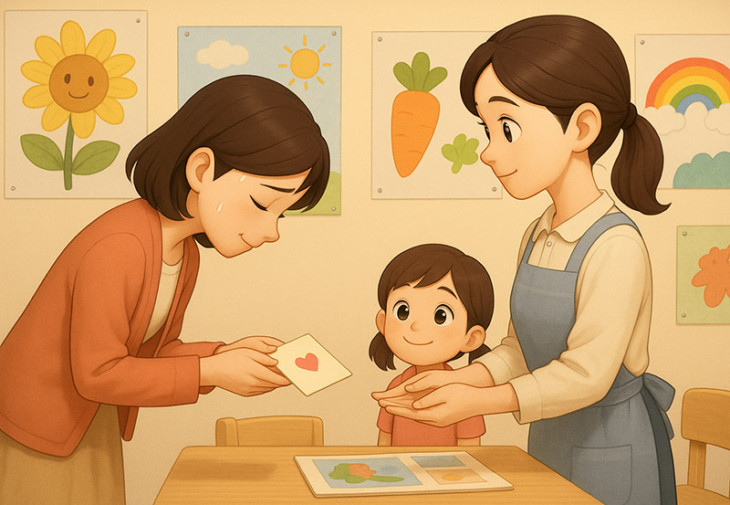 先生にメッセージ依頼