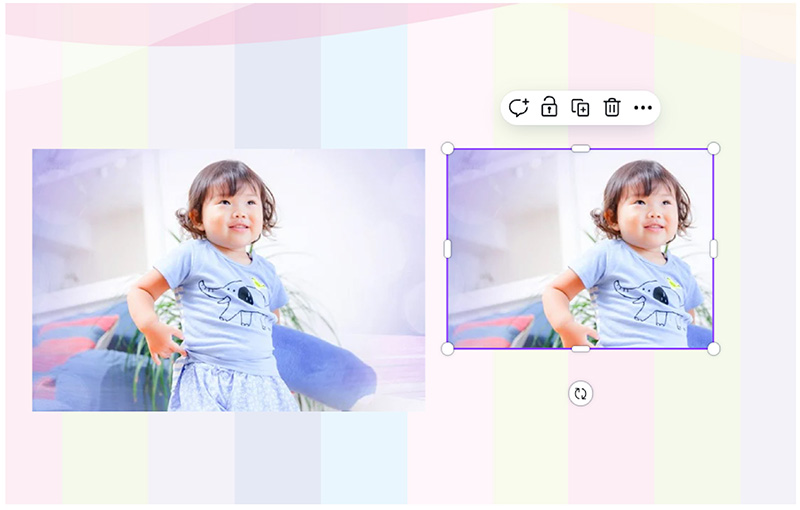 Canvaフレームを使用しないトリミング