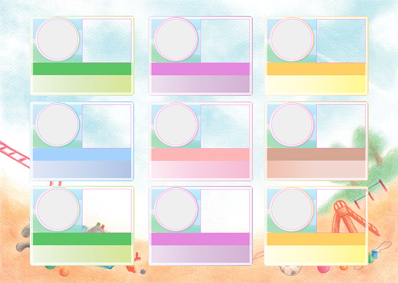 卒園アルバム キャンバテンプレート83