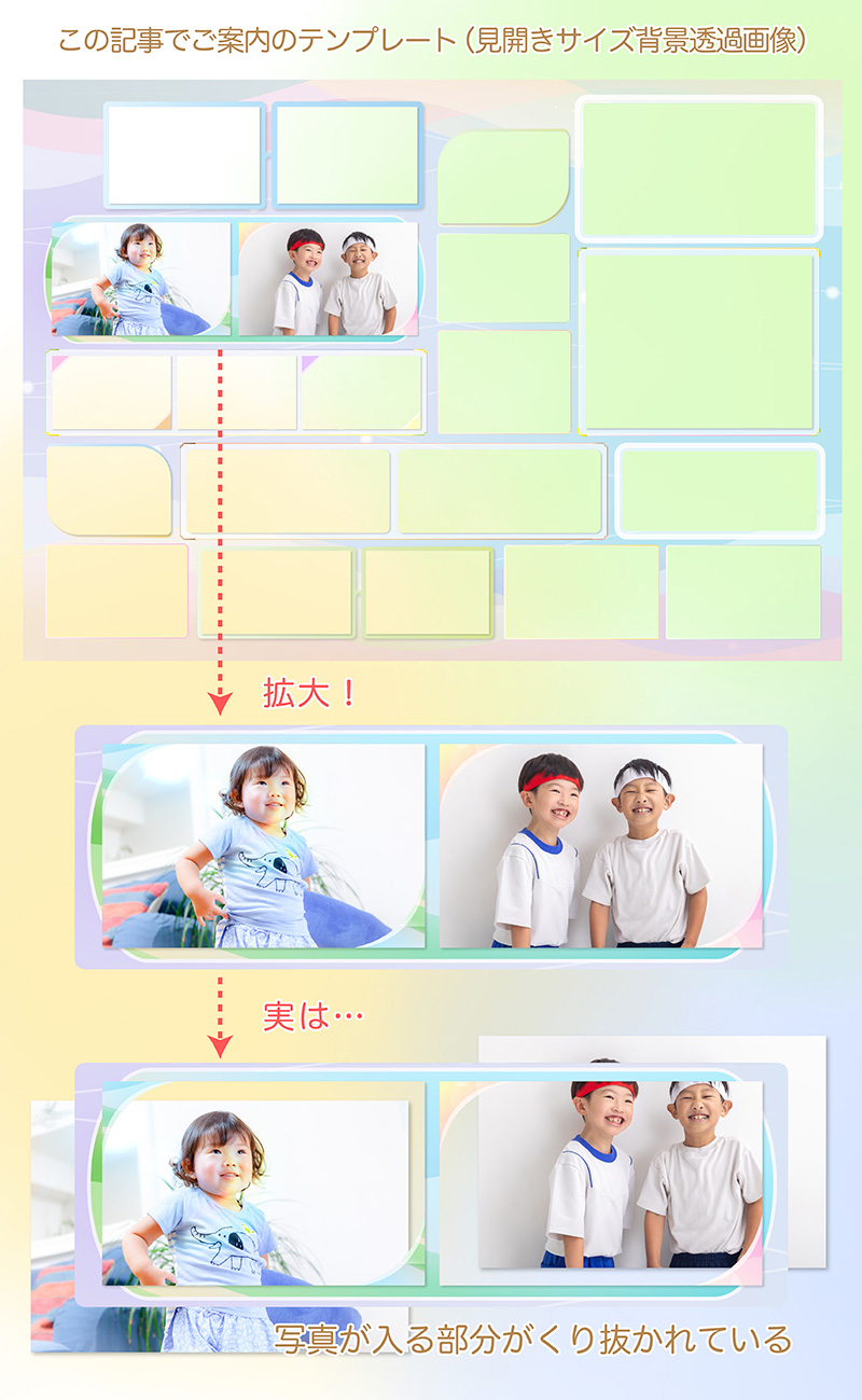 100種のテンプレート（背景透過版）の概念図解