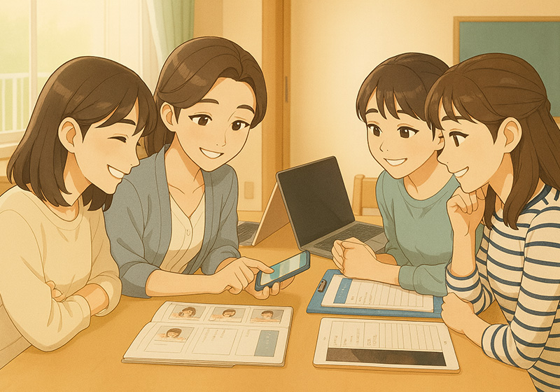 卒園アルバム委員の会議中に不明点がありLINEで問い合わせ中