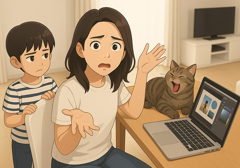 相談テーマ「【労力と時間の悩み】「私にできるか？」の不安解消のイメージ図