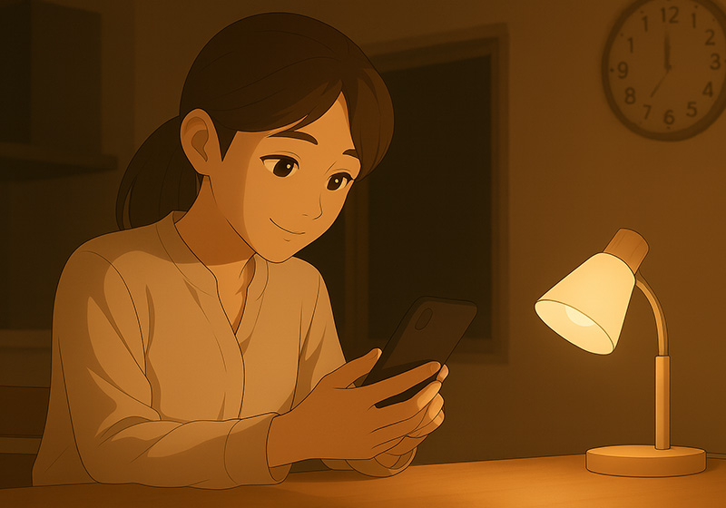 深夜に卒園アルバム業者に聞きたいことを思い出してLINEを送る母親